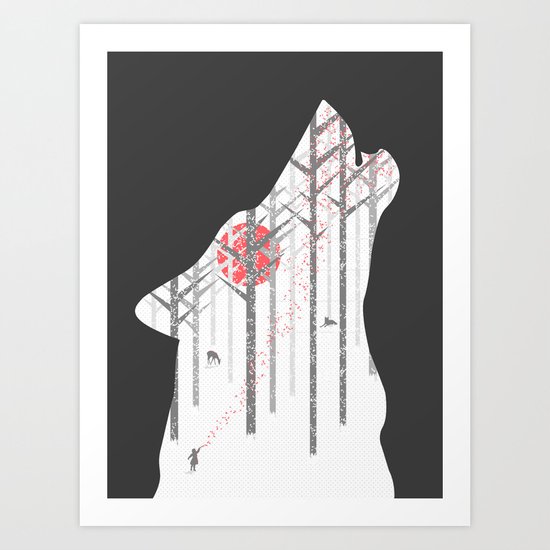 Winter Wolf Art Print