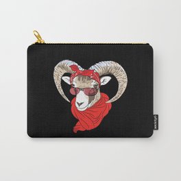 Goat Face With Bandana Carry-All Pouch