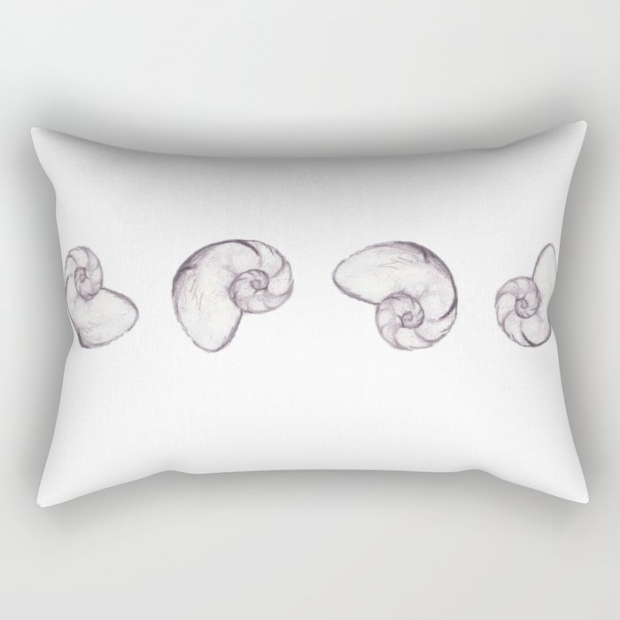 Nautilus Sketch Rectangular Pillow