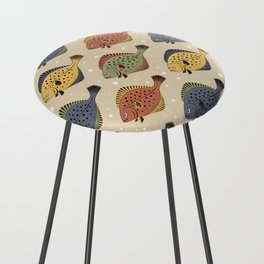 Colorful Flounders pattern Counter Stool