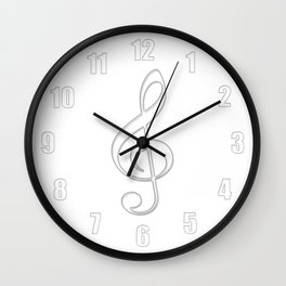 Treble clef Wall Clock | Illustration, Graphic Design, Music 