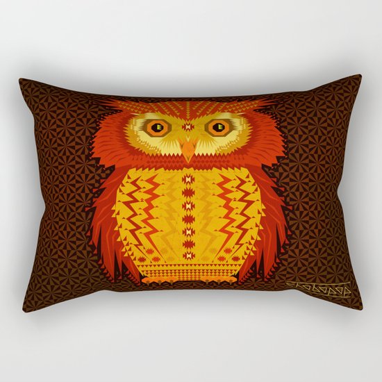 Geometric Owl Rectangular Pillow