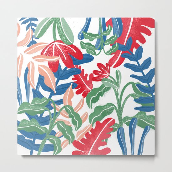 Tropical Vibes Pattern Metal Print