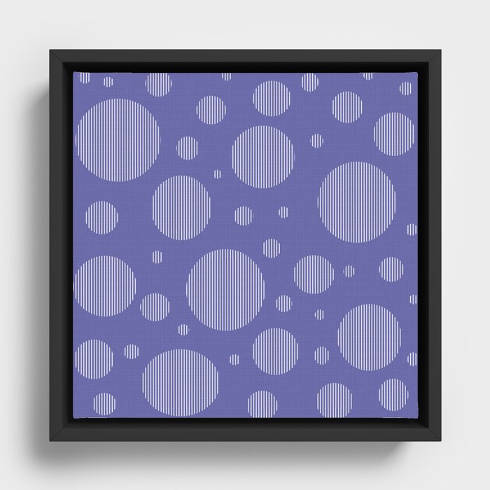 Abstract Very Peri Rain Drops Minimalism #5 Framed Canvas