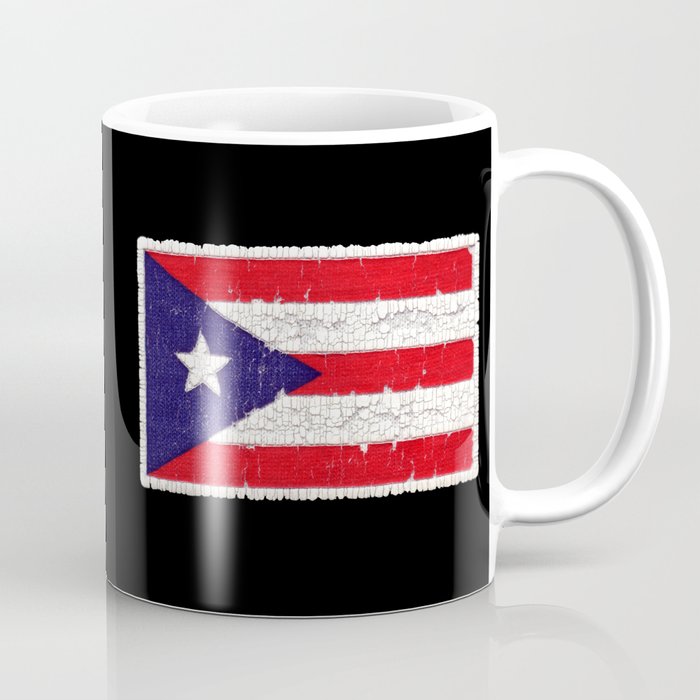 Puerto Rican flag with distressed textures Coffee Mug