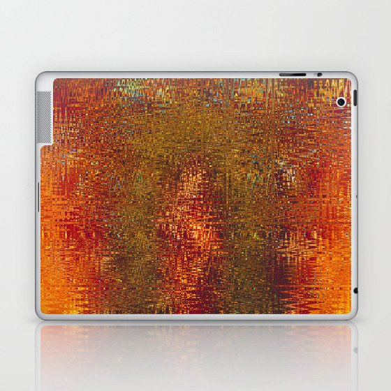 Zigzag Red Burning Abstract Laptop & iPad Skin