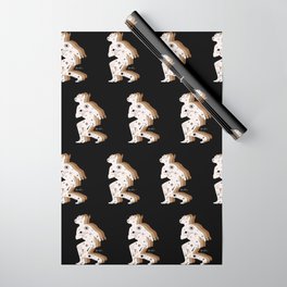 Space Cowboy - Black, white & camel Wrapping Paper