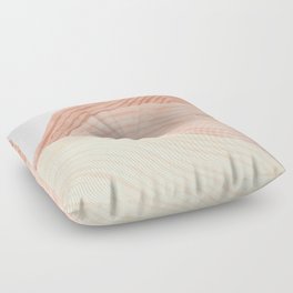 Abstract pastel watercolor mountains Floor Pillow