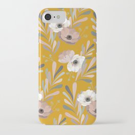 Anemones & Olives Yellow iPhone Case