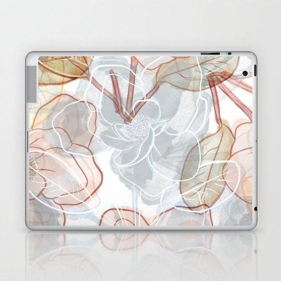 Sage Flower Pattern Laptop & iPad Skin