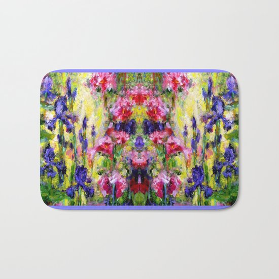 Purple Iris Garden Bath Mat