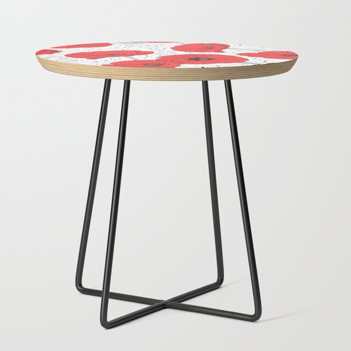 RED POPPIES Side Table