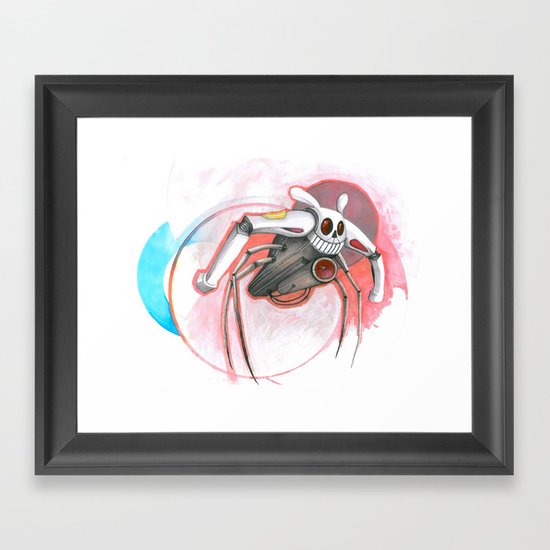 attack of the bunny bot Framed Art Print