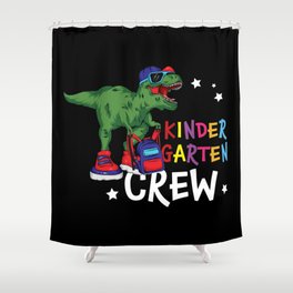 Kindergarten Crew Student Dinosaur Shower Curtain