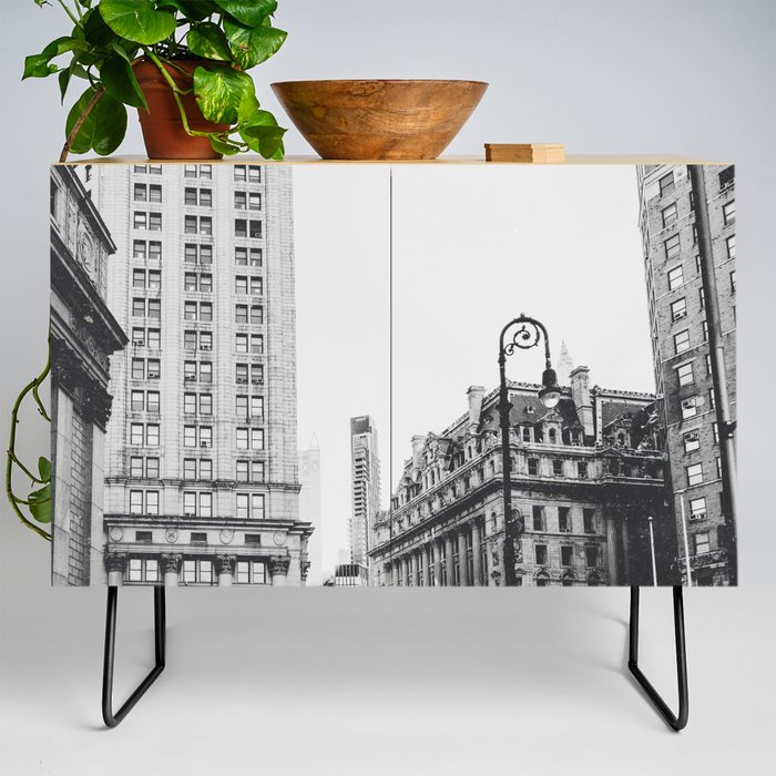 New York City | Architecture in NYC | Black and White Film Style Credenza
