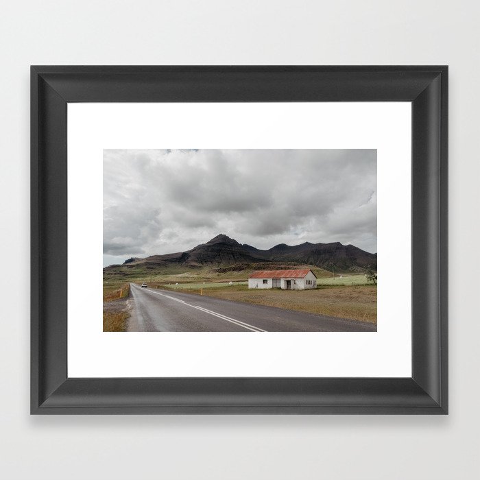 road in the mountains Framed Art Print