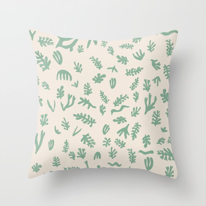Matisse seaweed Surf Throw Pillow