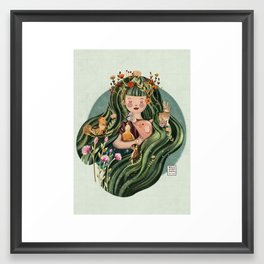 Vegan queen Framed Art Print
