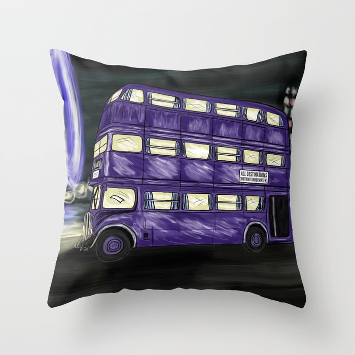 The Knight Bus Throw Pillow