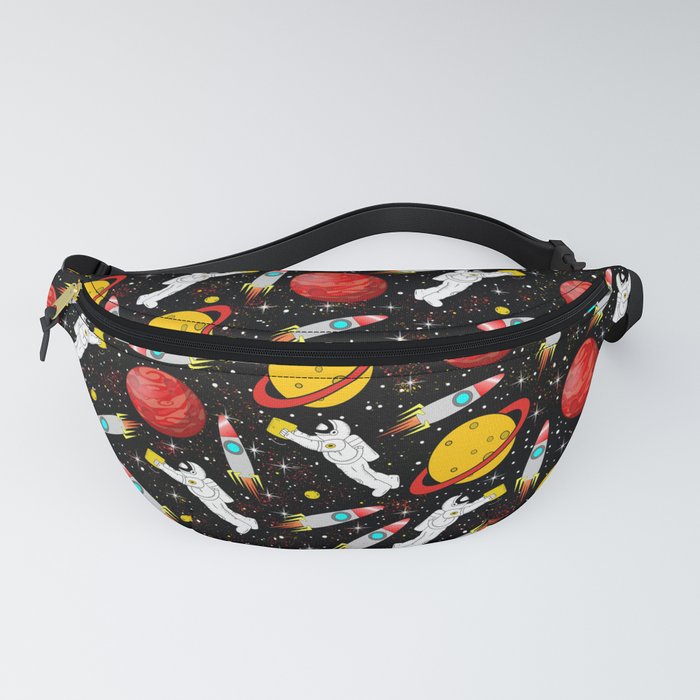 Astronaut Exploring Space Cosmic Trendy Colorful Fun Pattern Fanny Pack