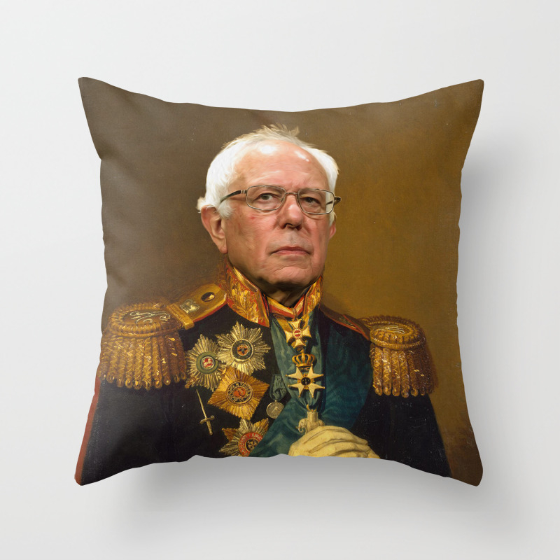 Bernie Sanders 19th Century Painting Throw Pillow By