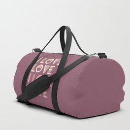 I Love Love - Berry Purple & Pink pastel colors modern abstract illustration  Duffle Bag