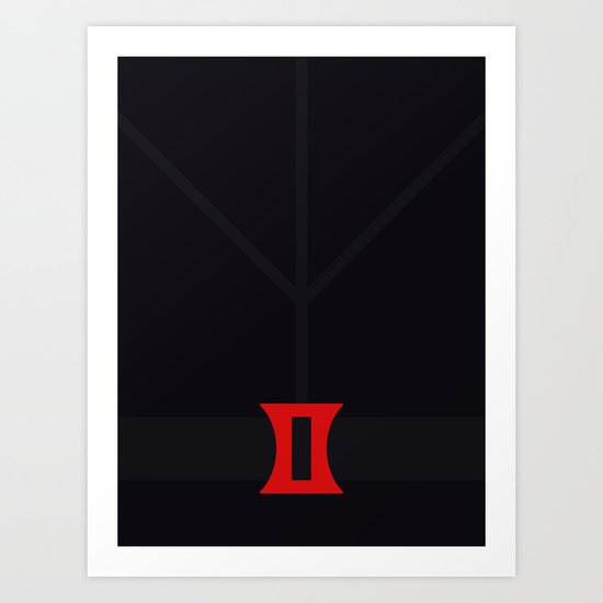 Minimalist Black Widow Art Print