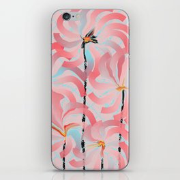 Sunny Flowers in Soft Pink and Peach iPhone Skin