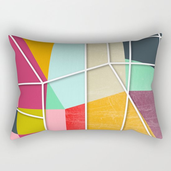 ColorBlock V Rectangular Pillow