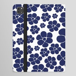 Flower Pattern - Blue and White iPad Folio Case