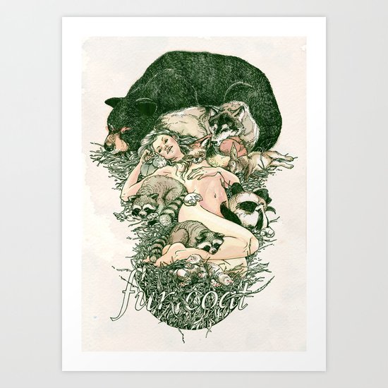 Fur Coat Art Print