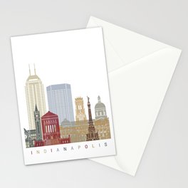 Indianapolis skyline poster Stationery Card