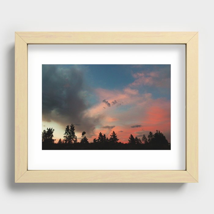 Cotton Candy Clouds Recessed Framed Print