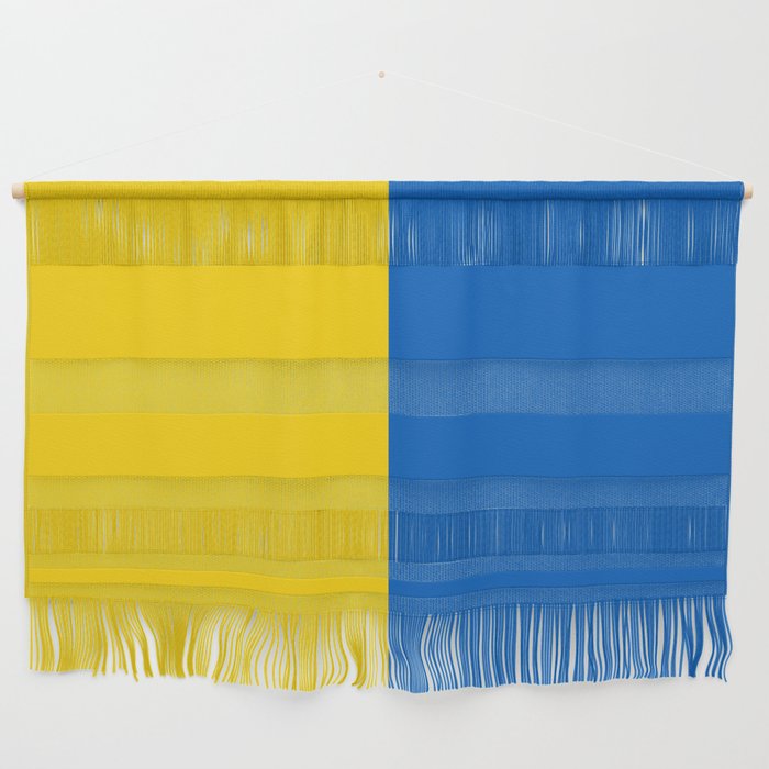 Blue and Yellow Flag Vertical Wall Hanging