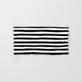 Black Bold Stripes Hand & Bath Towel