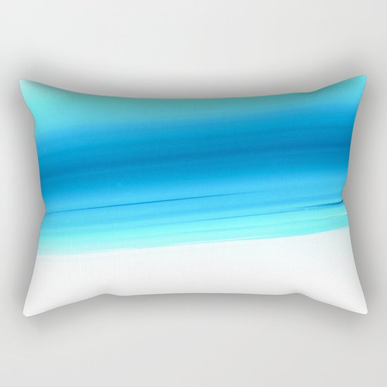 Turquoise Aqua Ombre Rectangular Pillow