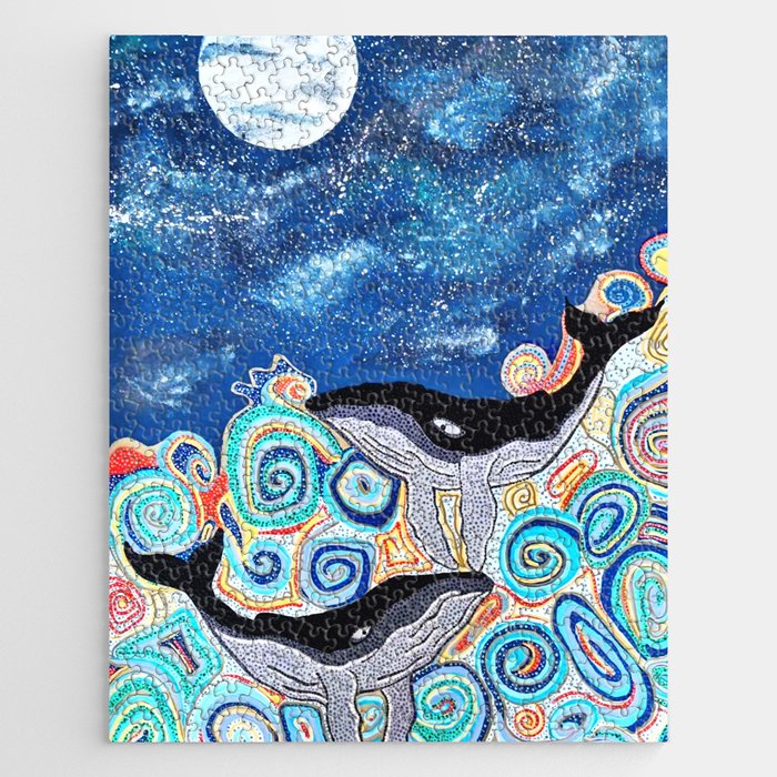 Whales above the moon  Jigsaw Puzzle
