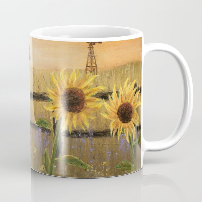 Farm Sunflower Painting Coffee Mug