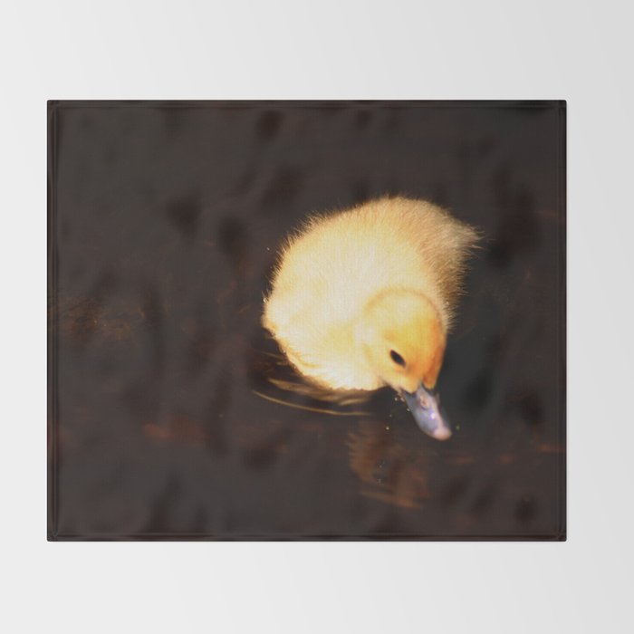 Baby Duckling Swimming Throw Blanket By Annaki Baby Duckling Swimming Throw Blanket By Annaki