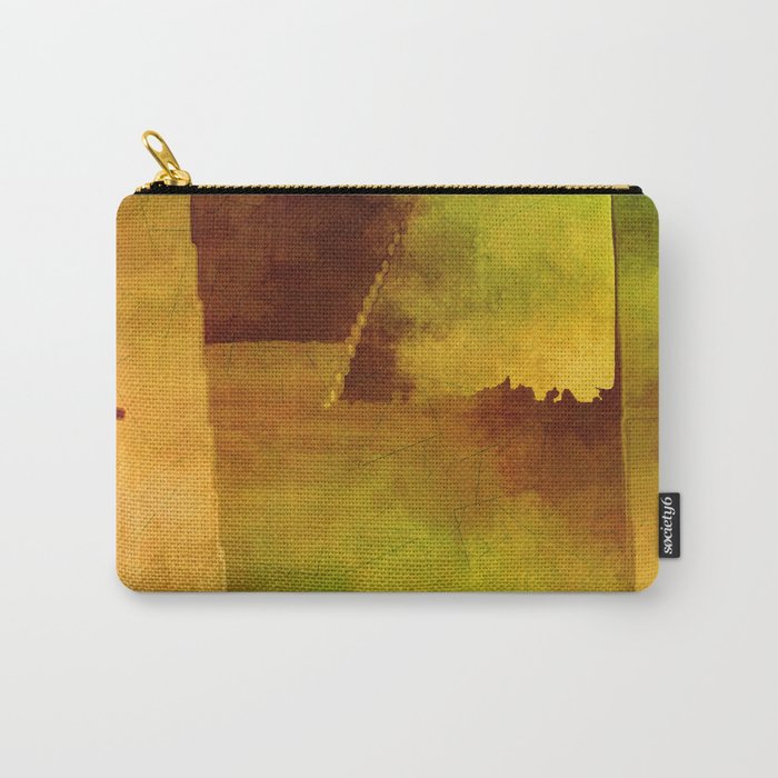 Abstract texture green and brown Carry-All Pouch by Christine Baessler ...