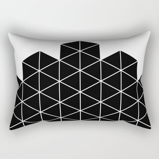 Black And White Stack Rectangular Pillow