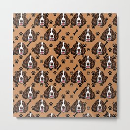 All over dog face pattern design. Metal Print