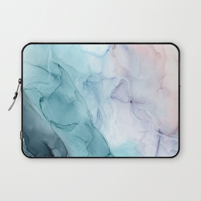 Beachy Pastel Flowing Ombre Abstract Laptop Sleeve