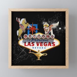Las Vegas Welcome Sign Framed Mini Art Print