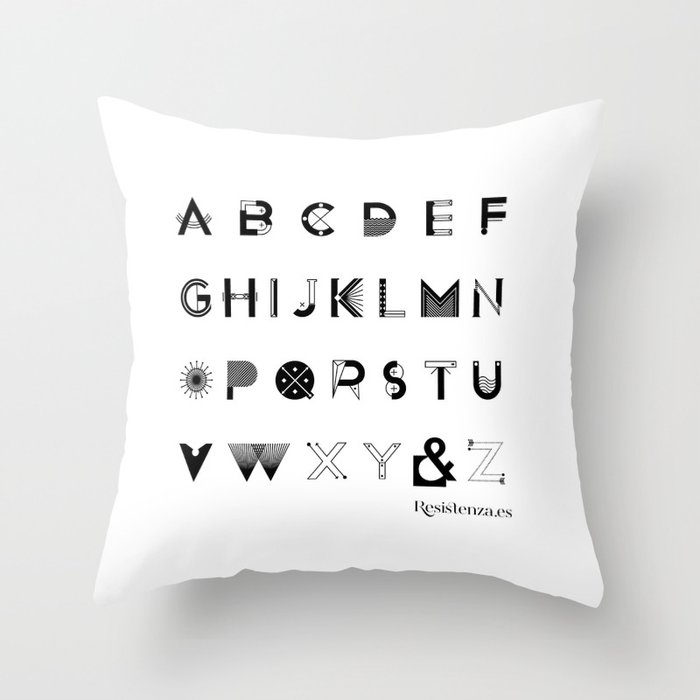 Modernissimo Font Throw Pillow