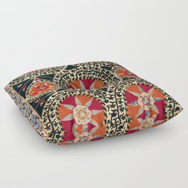 Katti Kurgan Suzani Uzbekistan Embroidery Print Floor Pillow