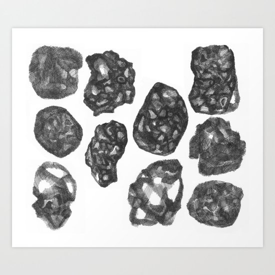 Cross Hatching Eggs Art Print