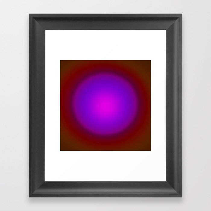 Orb Gradient // Heat Framed Art Print