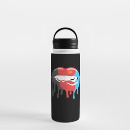 Polyamory Flag Gay Pride Lgbtq Lips Mouth Water Bottle