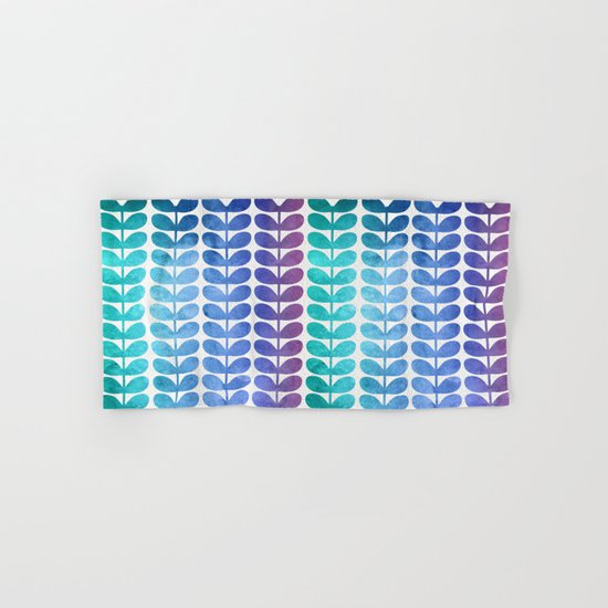 Colorful Leaves from Turquoise to Levender Hand & Bath Towel